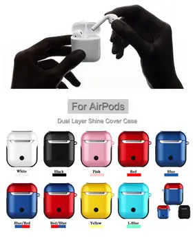 

Earphone Case For Apple Airpods Case For Bluetooth Wireless Earphone Anti-Knock Glossy Protective Cover For Airpod Charging Box