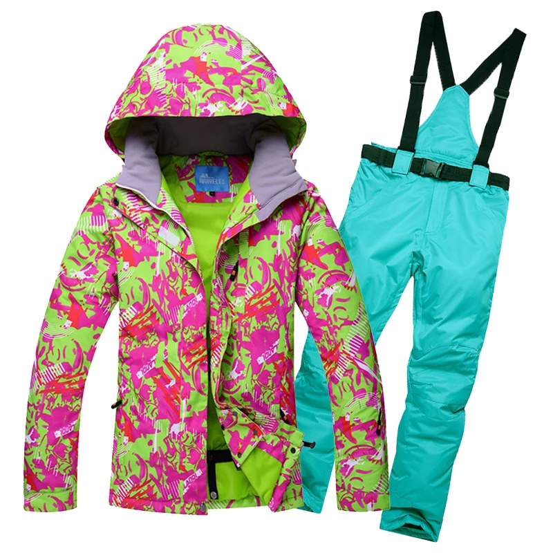 Hohe Qualität weibliche skianzüge jacke + pants Frauen wasserdicht