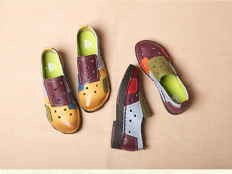 GKTINOO/Модная обувь; женские лоферы из натуральной кожи; женская разноцветная повседневная обувь; мягкая удобная обувь ручной работы; женская обувь на плоской подошве
