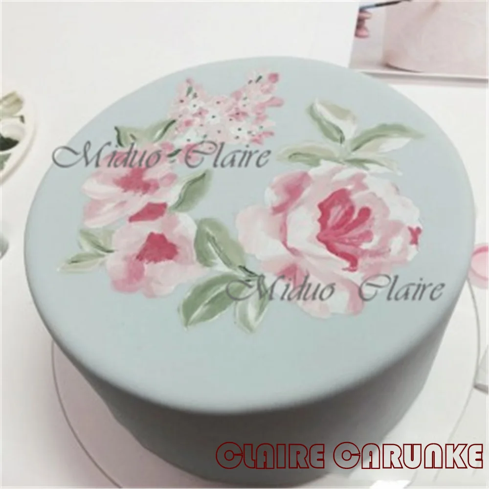 

Классический Розовый венок, контурный трафарет для торта, инструменты для украшения свадебного торта, формочка для торта