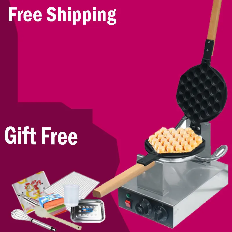 

110V 220V Commercial Electric egg bubble waffle maker machine eggettes puff cake iron maker machine bubble egg cake oven
