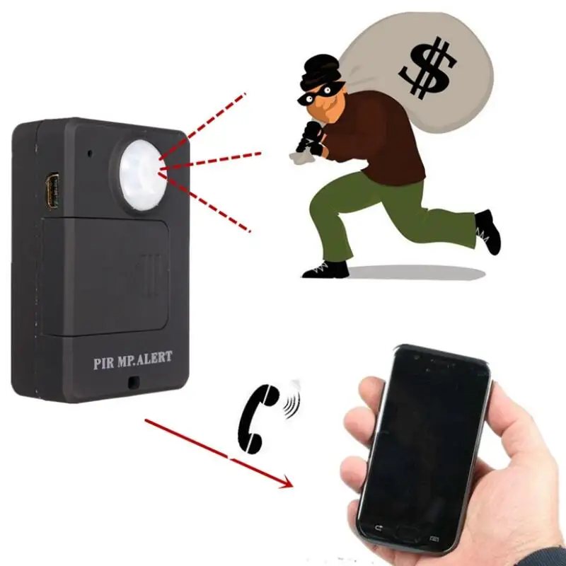 

LESHP Mini PIR Alarm Sensor A9 Infrared GSM Wireless Alarm High Sensitivity Monitor Motion Detection Anti-theft EU Plug