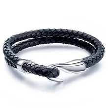 Мужской плетеный браслет из нержавеющей стали, ювелирные изделия и аксессуары, модные ювелирные браслеты