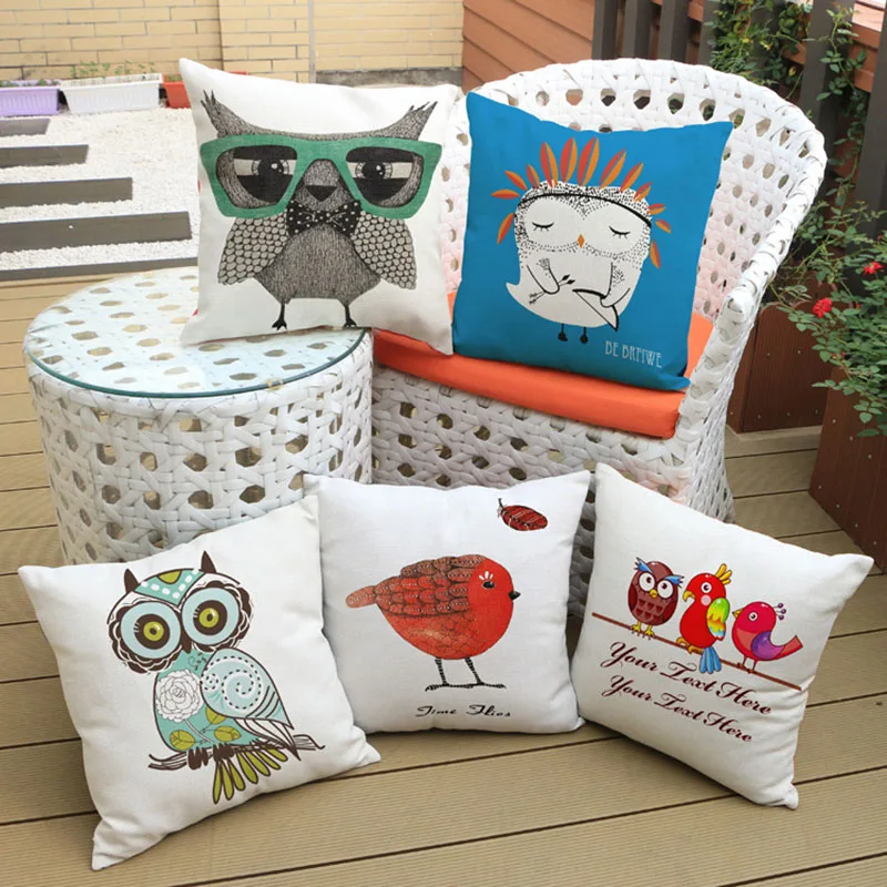 cartoon animals pillow covers decorative cushion covers for sofa