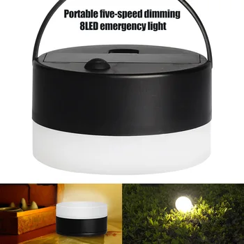 

Portable Five-gears Dimming 8 LED Emergency Light Hangable Tent Camping Outdoor Light CLH@8