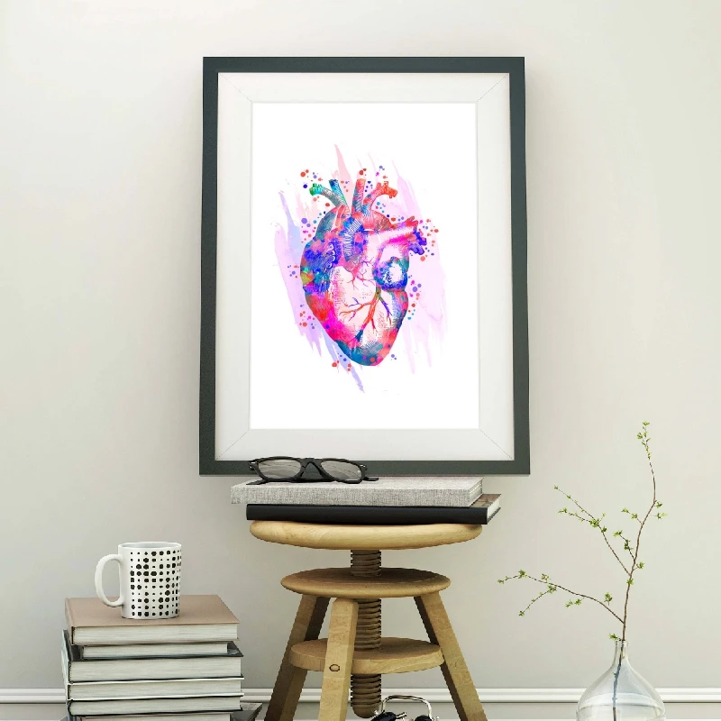 Anatomical Heart art Wall Art Canvas Painting