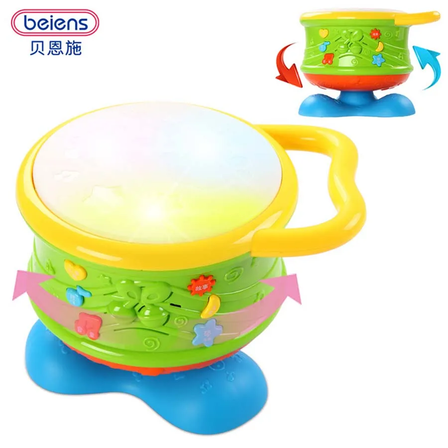 

Beiens Musical Drum Set Children Toy Colorful Light Educational Baby Kids Roll Instruments Beiens Kit Gift Set New Boy Girl