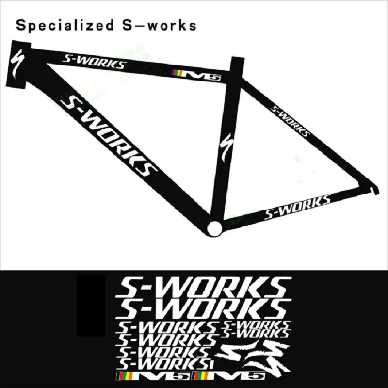 

Catazer New Bike Stickers for S-WORKS Frame Lightning Bicycle Frame Sticker Road Bike Frame Reflective Sticker