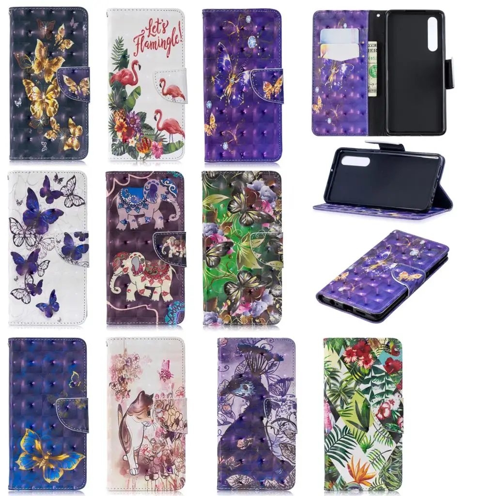 

Flip Flamingo Wallet Case for Huawei P10 P20 lite P30 pro honor 8A 7A 7C 10i Y5 Y6 Y7 2019 Nova 3i 3E Mate 20 lite P smart plus