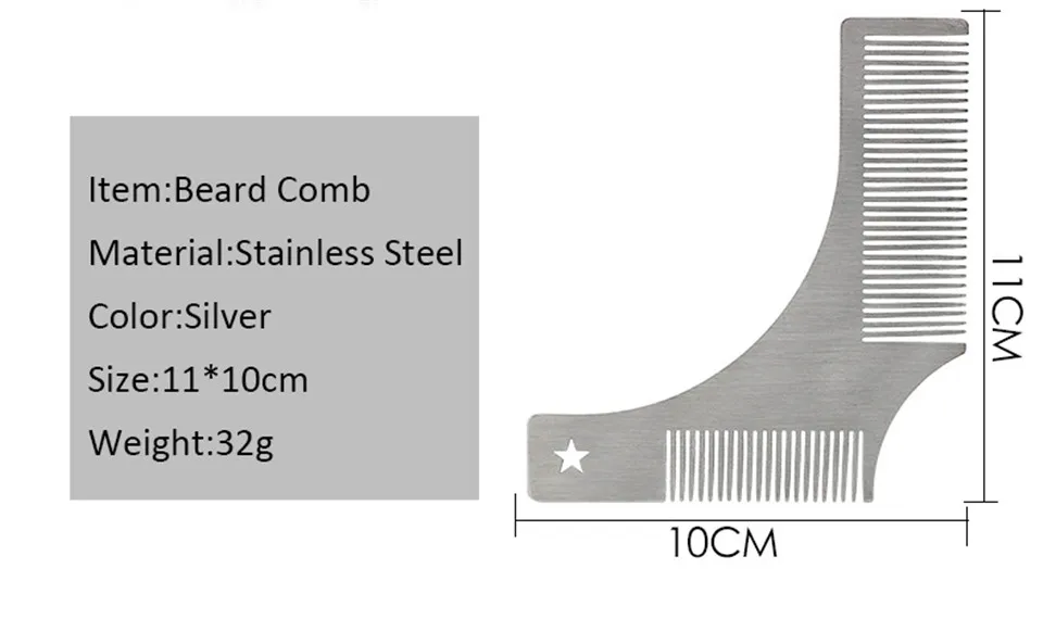 Cesto, Мужская металлическая бритва, ножницы, форма для бороды, шаблон для укладки, расческа, стиль бороды, набор, кабана, щетка для мужчин, набор для ухода за бородой, набор с подарочной коробкой