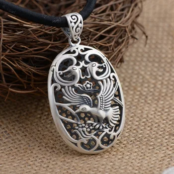 

S990 Sterling Silver Pendant exquisite atmosphere hollow female gift