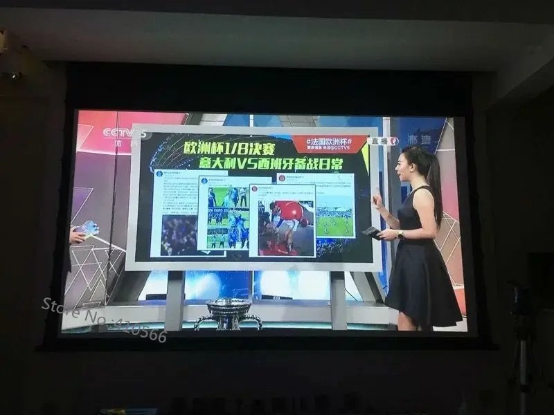 Motorized Tab-tension projection screen pic 36