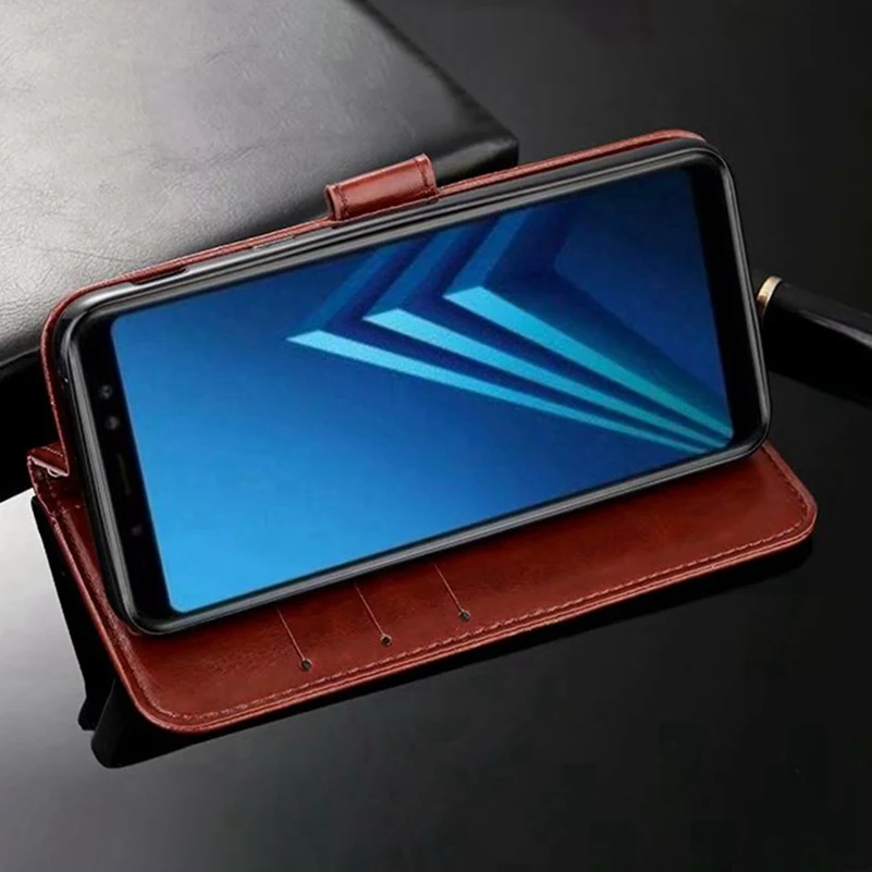 WhaY Винтаж чехол для samsung Galaxy A6 2018 бумажник Kickstand PU кожи класса люкс Filp fundas