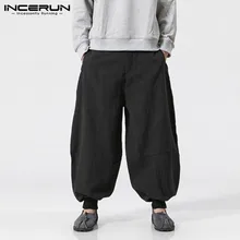 INCERUN спортивные штаны, широкие штаны, свободные брюки, мужские мешковатые шаровары, штаны в стиле хип-хоп, штаны для бега, тренировок, танцев, фитнеса, Осенние S-5XL штаны
