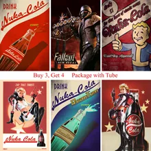 Fallout 4 игры постеры высокое качество наклейки на стену белая бумага с покрытием принты украшение дома искусство бренд