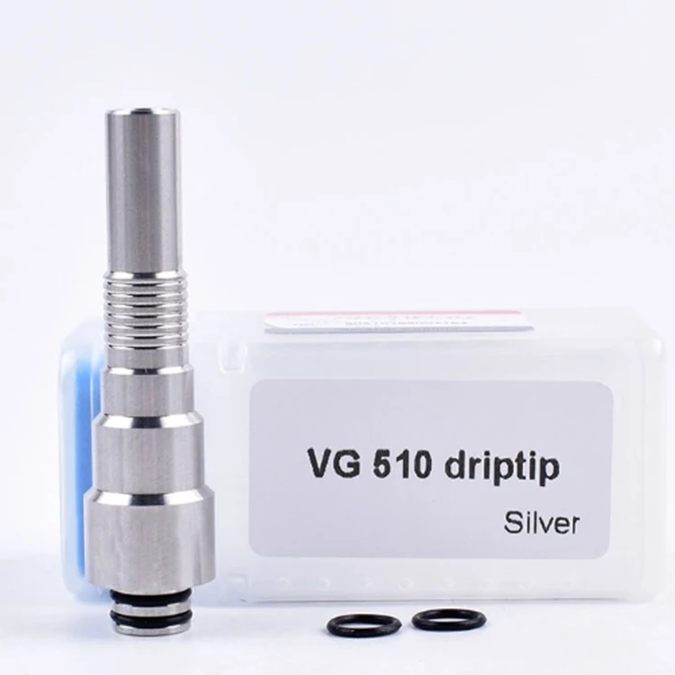 

Shenray VG lLong 510 drip tip 55mm Metal Silver MTL Mouthpiece for RTA RDA Vape Tank Without Logo