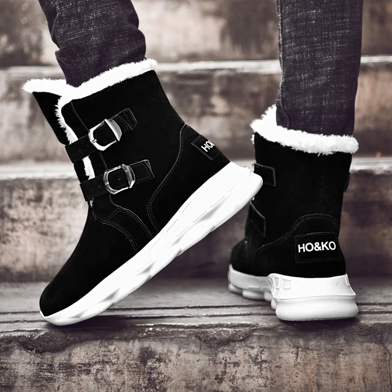 Da Hombre Os Quente Inverno Moda Dos Invierno Northmarch Homens De Sapatos Neve cinza Mens Couro marrom Preto Botas Casuais Para Pele wYqYazSPxI