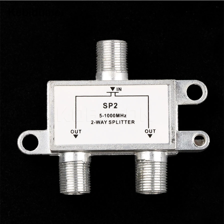 

Kebidumei 2 Way TV satallite Aerial Splitter Antenna Cable 5-1000 MHz F Connector Splitter TV Switch