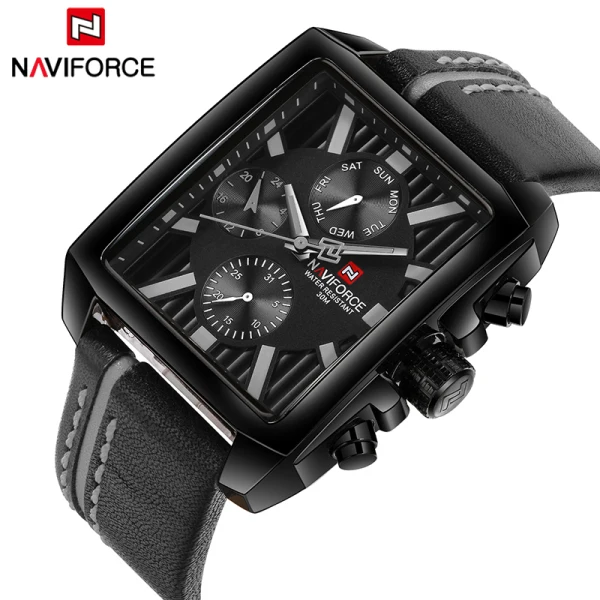 Мужские часы NAVIFORCE, люксовый бренд, мужские военные часы, модные мужские спортивные кварцевые часы, мужские деловые часы, Relogio Masculino - Цвет: Black Gray