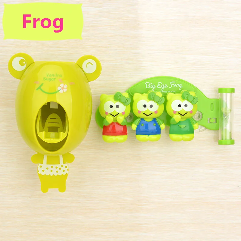 LIYIMENG الكرتون متعدد الوظائف حامل فرشاة الأسنان تخزين Orgainzer مربع ملحقات الحمام شفط السنانير فرشاة أسنان حامل