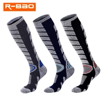 RB3321 носки высокого качества для катания на лыжах/пеших прогулок махровая подошва утолщенные дышащие износостойкие спортивные носки удлиненные гольфы