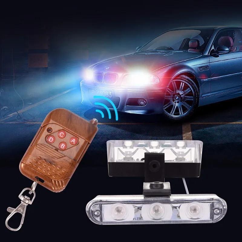 Waterproof DC 12V Wireless Remote 3 LED Ambulance Police