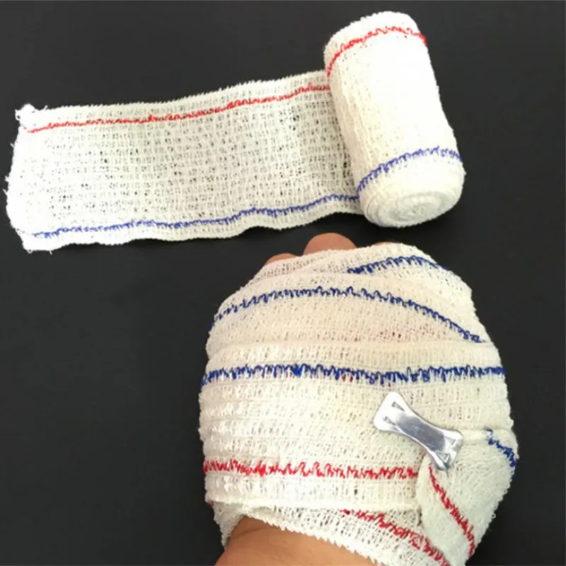 

5rolls Elastic Wrinkle Spandex Bandage Medical Cotton Bandage First Aid Kit Accessories Outdoor Survival Tool for wound fixation