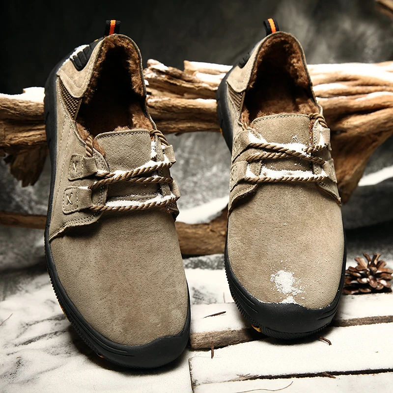 Зимние популярные мужские Hikking ботинки с мехом два стиля четыре сезона мужские кроссовки уличная спортивная Треккинговая обувь размер 48