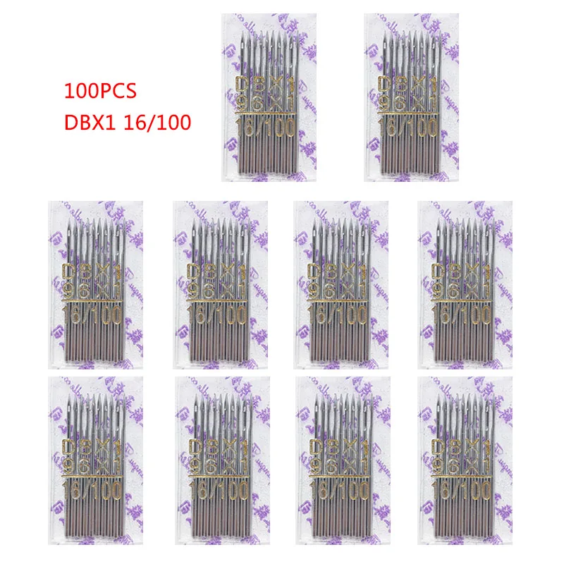 100pcs Sewing Needles DBX1 Suitable For All Brand Industrial Lockstitch Sewing Machine Singer 9#11#12# 14#16#18#Various Models 