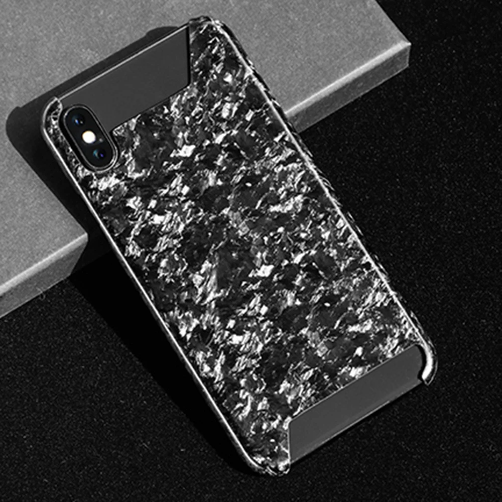 

luxury Forged Composite Real Carbon Fiber Mobile Phone Case For iPhone X XS Cover New Fashion Style For iPhone XR XS MAX Case