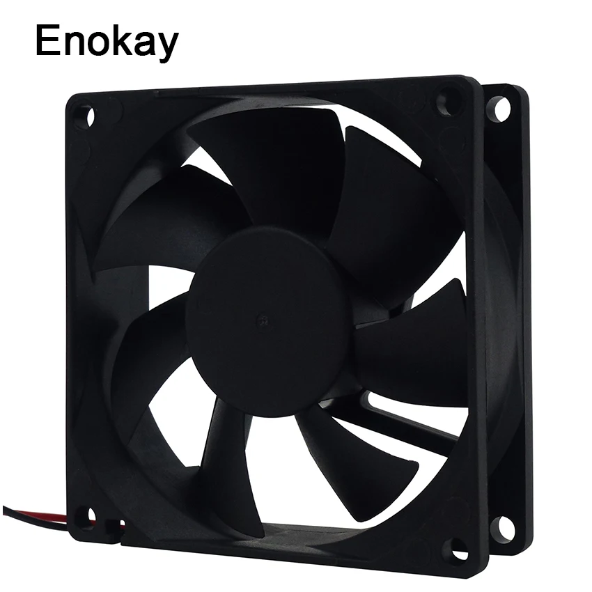 Оптовая продажа 2 шт. вентилятор охлаждения Enokay DC 12 В 24 2Pin 8025S 80*80*25 80 мм
