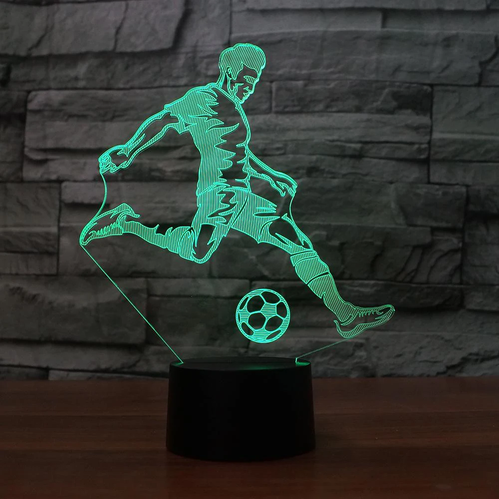 Новинка светильник s 3d футбольная лампа C Ronaldo ночной Светильник детский домашний декор Прямая поставка прикроватный Messi детский светодиодный ночной Светильник для футбола
