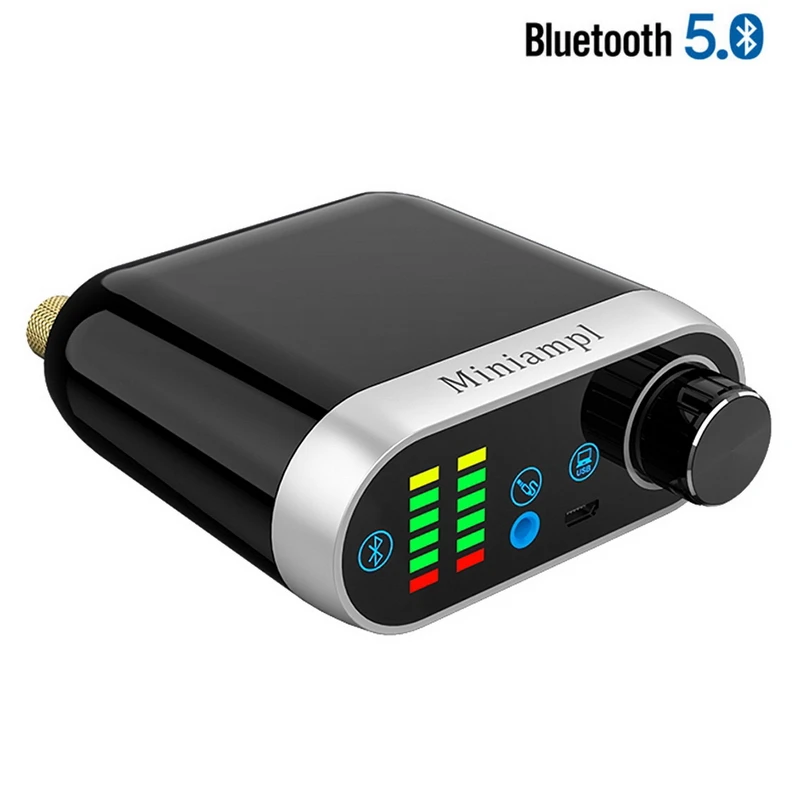 Bluetooth 5 0 HiFi TPA3116 усилитель мощности Цифровой 50 Вт * 2 стерео с аудио индикатором