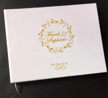 

Personalized Rustic wreath glitter Wedding Guestbook Custom Names Alternative Guest Book Anniversary Valentine Gift Journal book