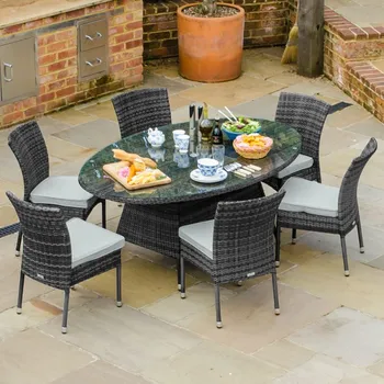 

2017 Trade Assurance Hot sale plastic rattan party garden outdoor metal table and chairs