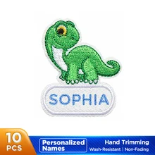 DIY аксессуары для детских нагрудников персонализированные названия наклейки только сшитое Кормление новорожденных нагрудник ткань вышивка BCX06