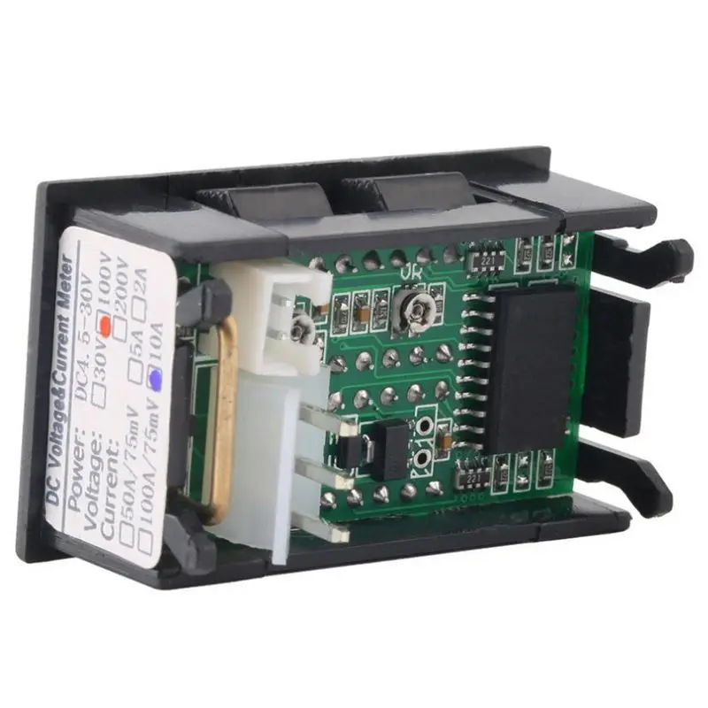 48 * 29 22 mm Panel Mounted DC Digital Voltmeter Ammeter Dual Display Voltage 100 V 10 A Drop Shopping | Инструменты
