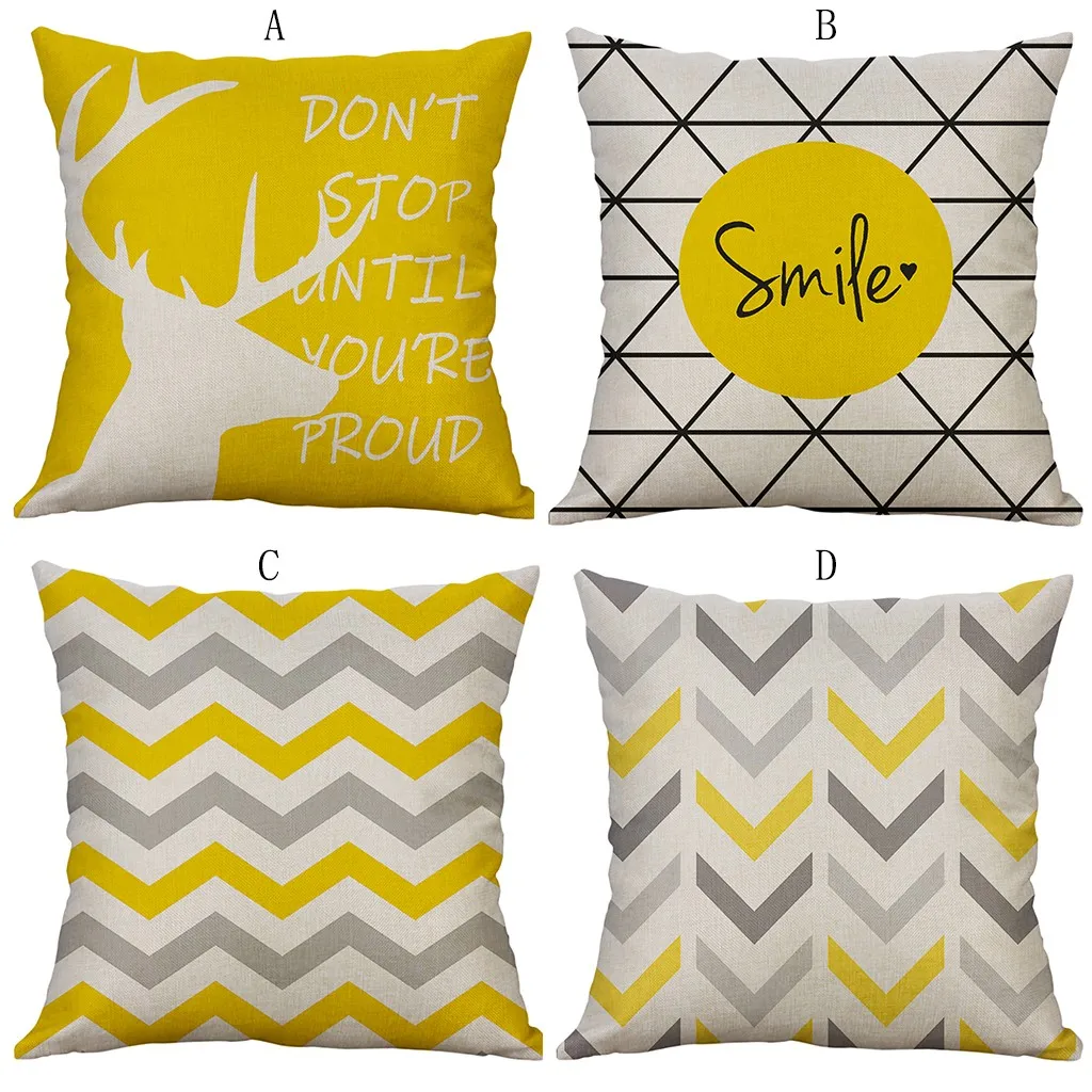 

HSU High Quality Cushion Simple Linen Creative Lovely pillows home decoration print Cozy decorative cushion coussin decoratif