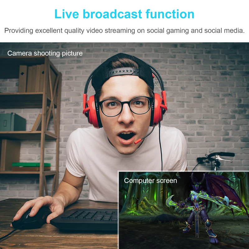 HD Webcam Built-in Dual Mics Smart 1080P Web Camera USB Pro Stream Camera for Desktop Laptops PC Game Cam For Mac OS Windows10/8