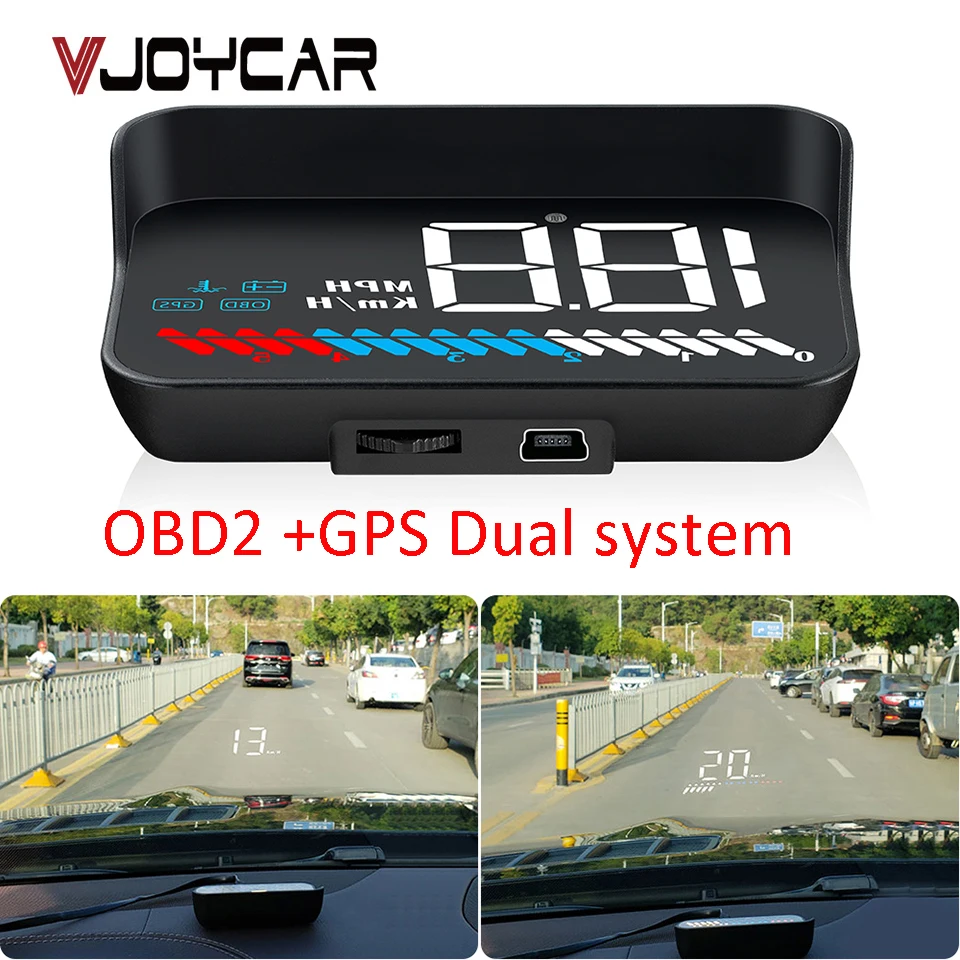 Автомобильный OBD gps Hud измеритель скорости M7 дисплей на лобовое стекло OBD M8 проектор Цифровой скорости проекции с солнцезащитным кронштейном