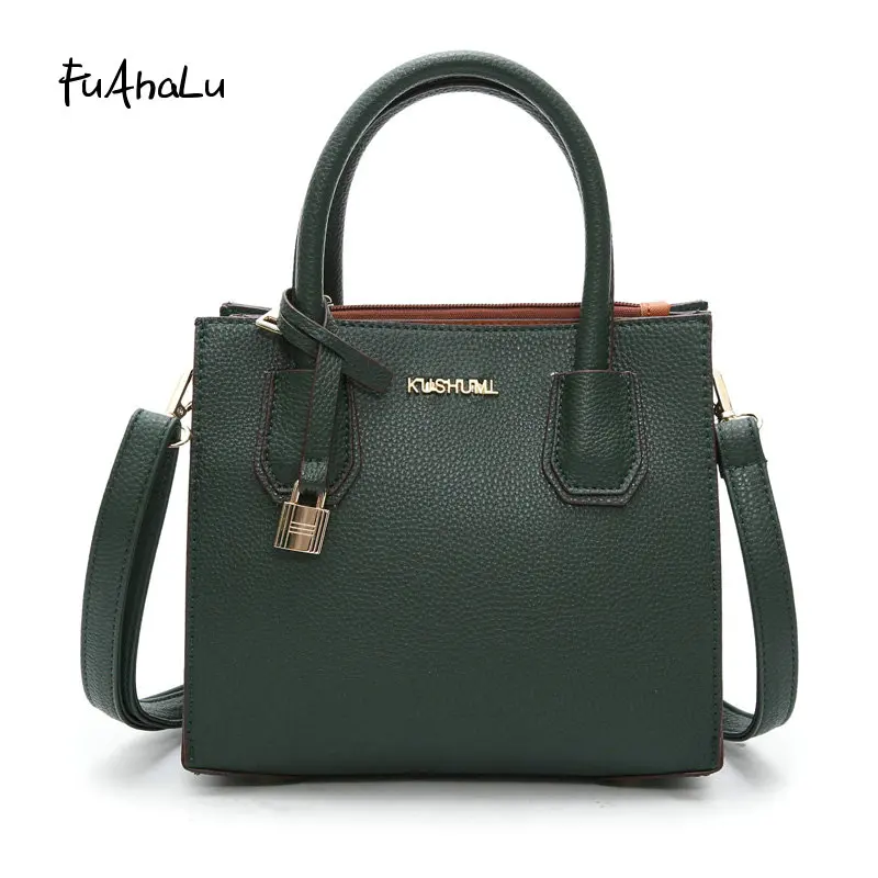 

FuAhaLu new litchi pattern Tuo Tu package fashion trend portable shoulder Messenger bag