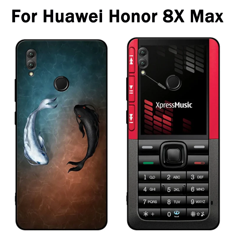 Чехол для Huawei Honor 8X Max милый мягкий чехол телефона с мультипликационным принтом
