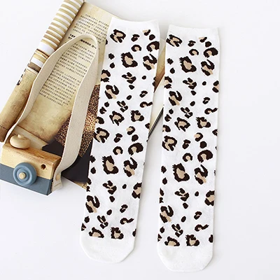 Baby Cartoon Print Kids Girls Breathable Leopard High Knee Stockings winter Soft Comfortable Mid Tube pantyhose 8 Colors - Цвет: 7