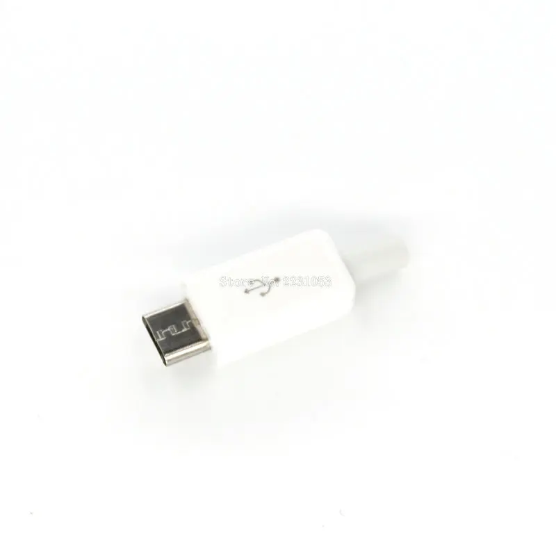 10 шт./компл. 4 в 1 DIY Micro USB сварки Тип Мужской 5-контактный разъем w/Пластик крышка черного и белого цвета