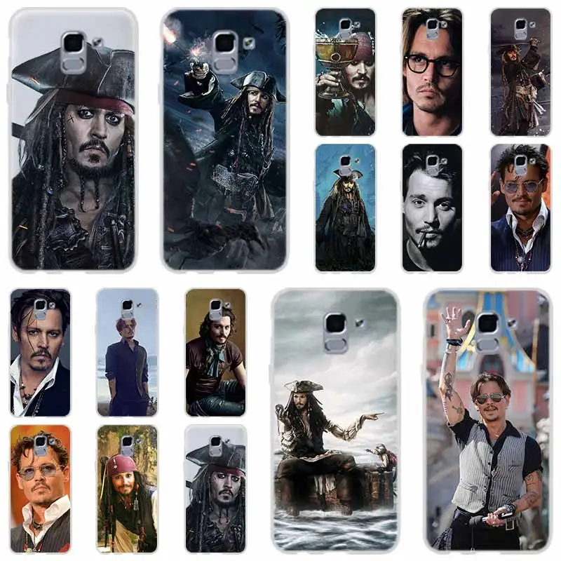 

johnny depp For Phone Case Samsung Galaxy j6 J8 J7 J5 J3 J4 Plus 2018 2017 2016 J610 Prime Soft Silicone Coque