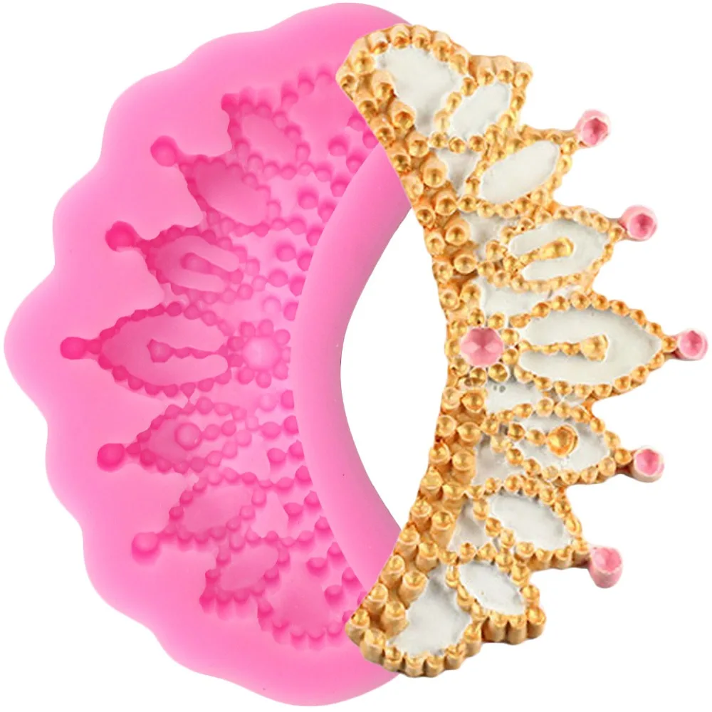 

Crowns From Princess Queen 3D Silicone Mold Fondant Cake Cupcake Decorating Tools Clay Resin Candy Fimo Super Sculpey