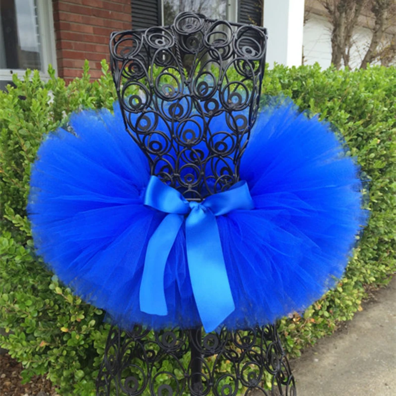 Blue Baby Girls Tutu Skirt Fluffy Princess Tulle Kids Skirts For Girls