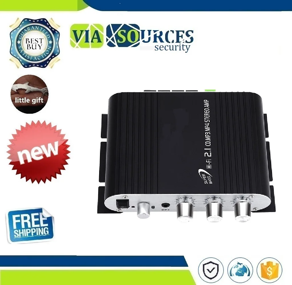 Мини Hi-Fi стерео усилитель DVD автомобиль авто мотоцикл домашний аудио бас без power