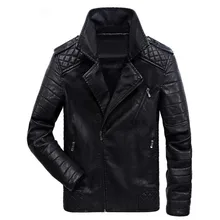 New men’s leather jackets and Europe and the Americas leisure motorcycle leather jacket men coat clothes large size