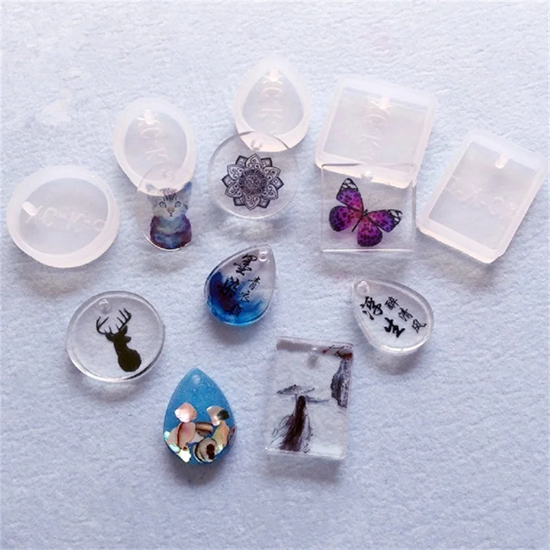 

5Pcs/ Set Water Drop Silicone Mold For Forms Crystal Bracelet Pendant Jewelry Mould Casting